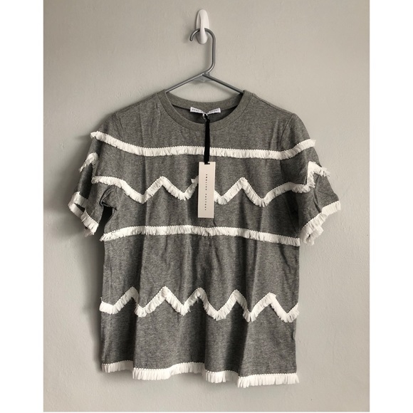 English Factory Tops - NWT English Factory Fringe Detail Tee Small